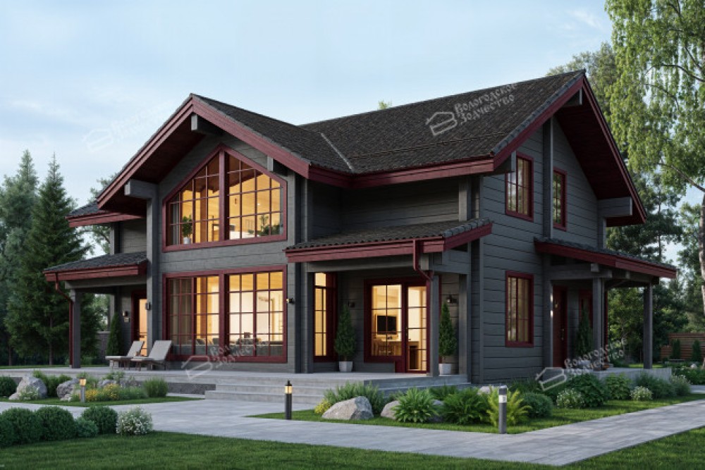 Дом из клееного бруса VZ-348